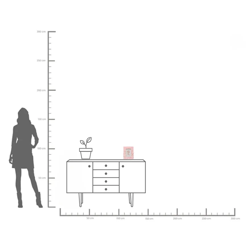 Bilderrahmen "Butterfly" rosa detail