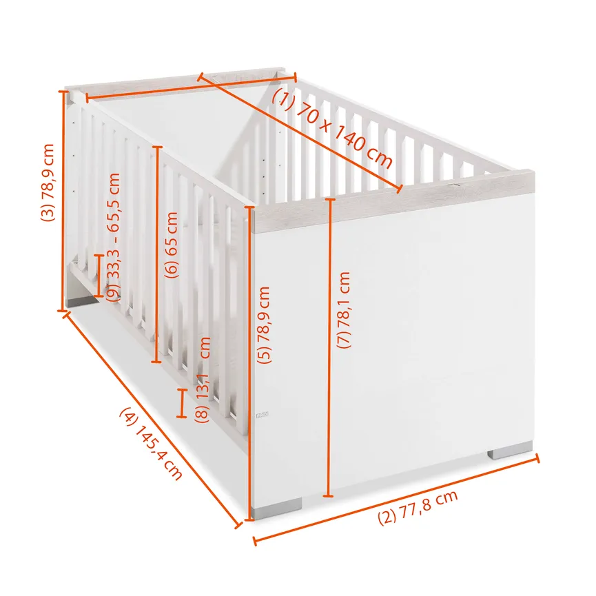 Babyzimmer 4-tlg. dimensionsmarker