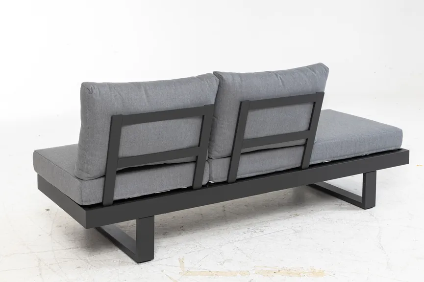Sofaliege Anthrazit Aluminium funktion