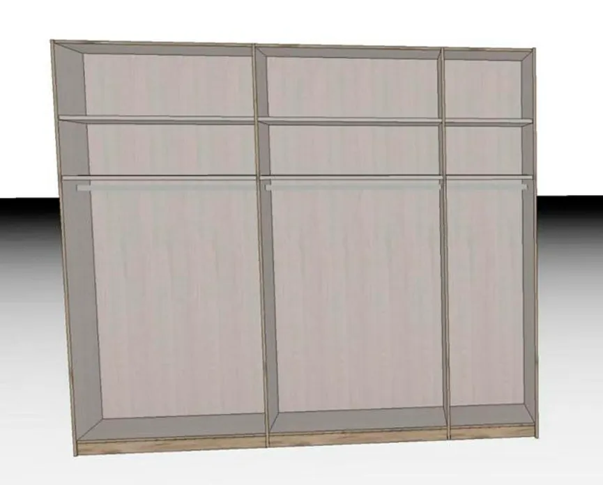 Schwebetürenschrank 2-trg. detail