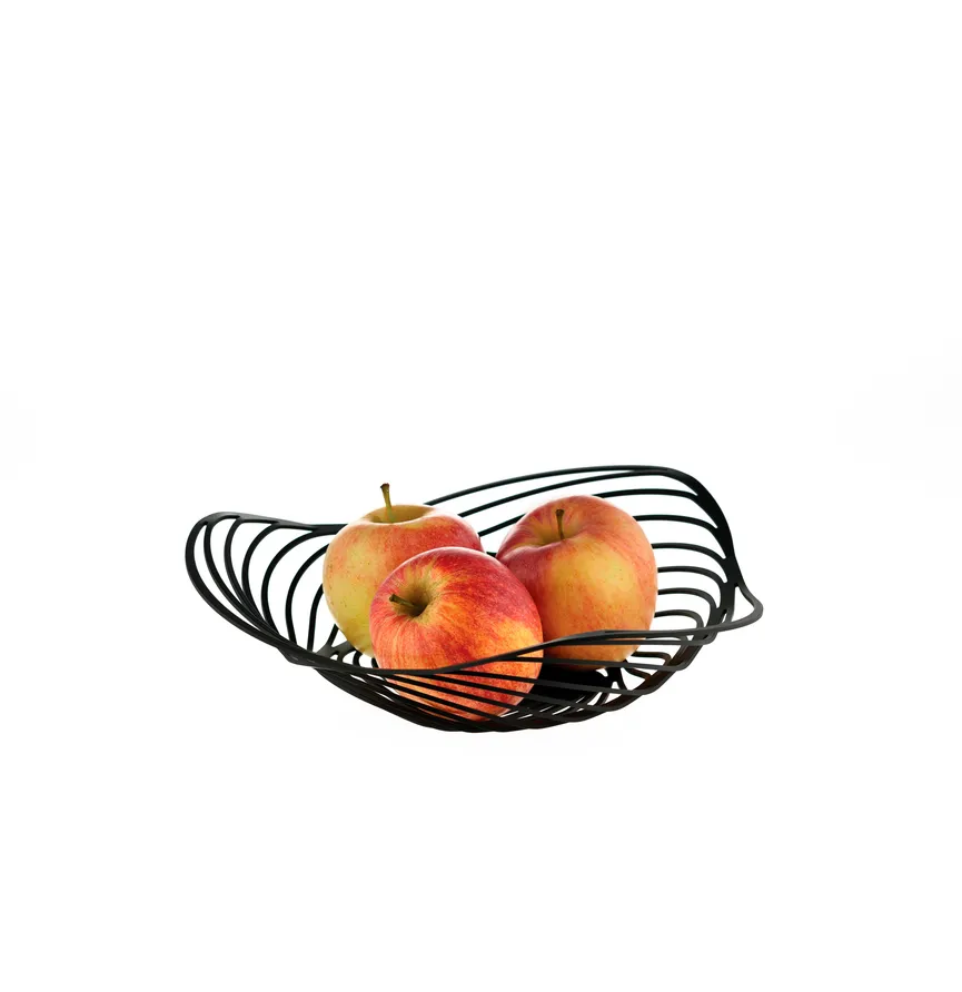 Obstschale "Trinity" S schwarz detail