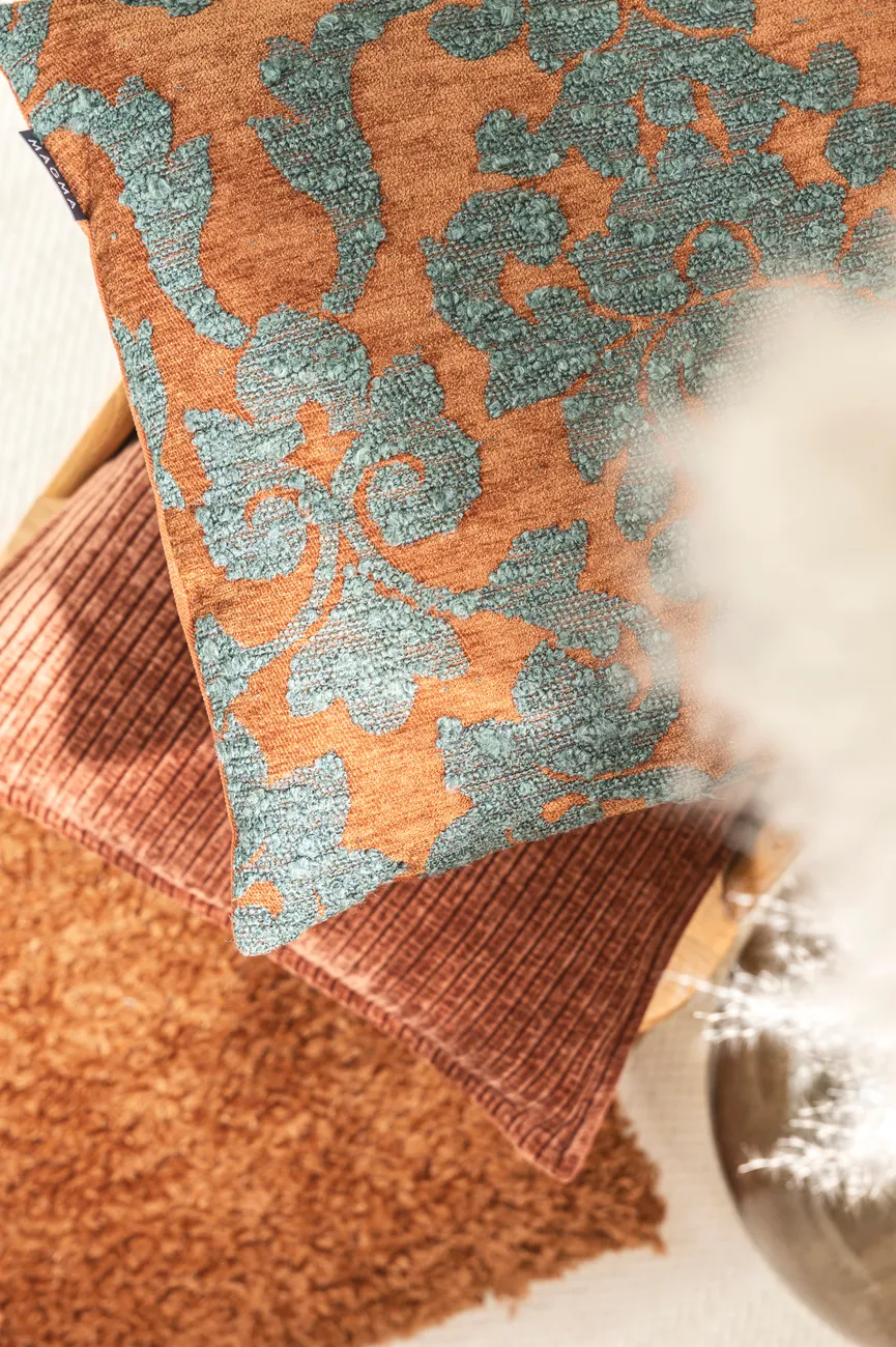 Kissenhülle Viale Samtstreifen milieu