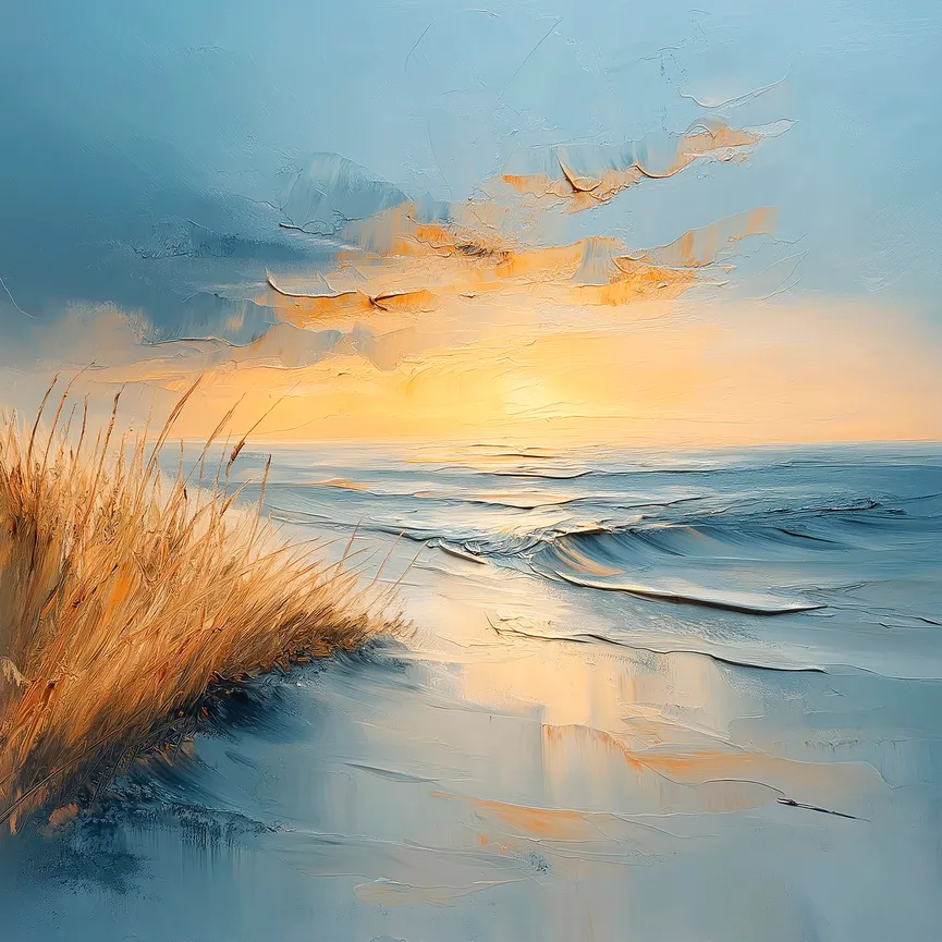 Glasbild "Atmospheric Beach I" hauptaufnahme