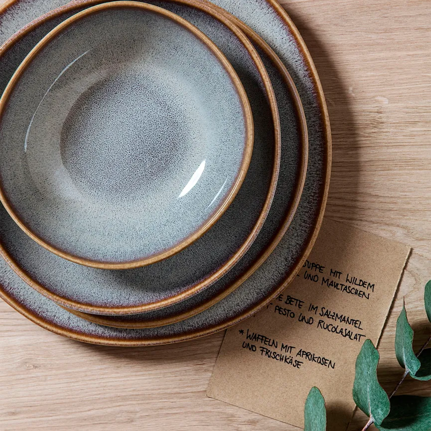 Frühstücksteller "Lave" beige milieu