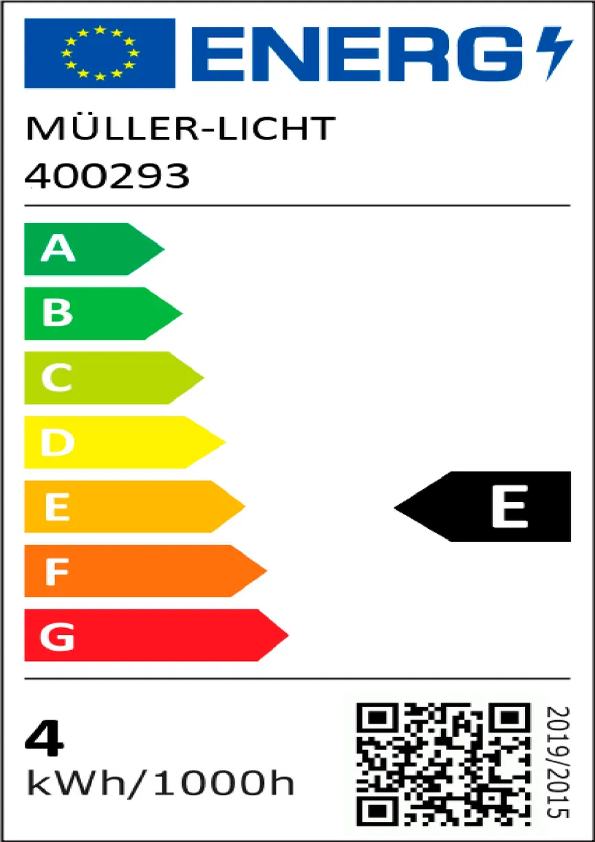 E14/4W LED Tropfen 3er-Pack energielabel