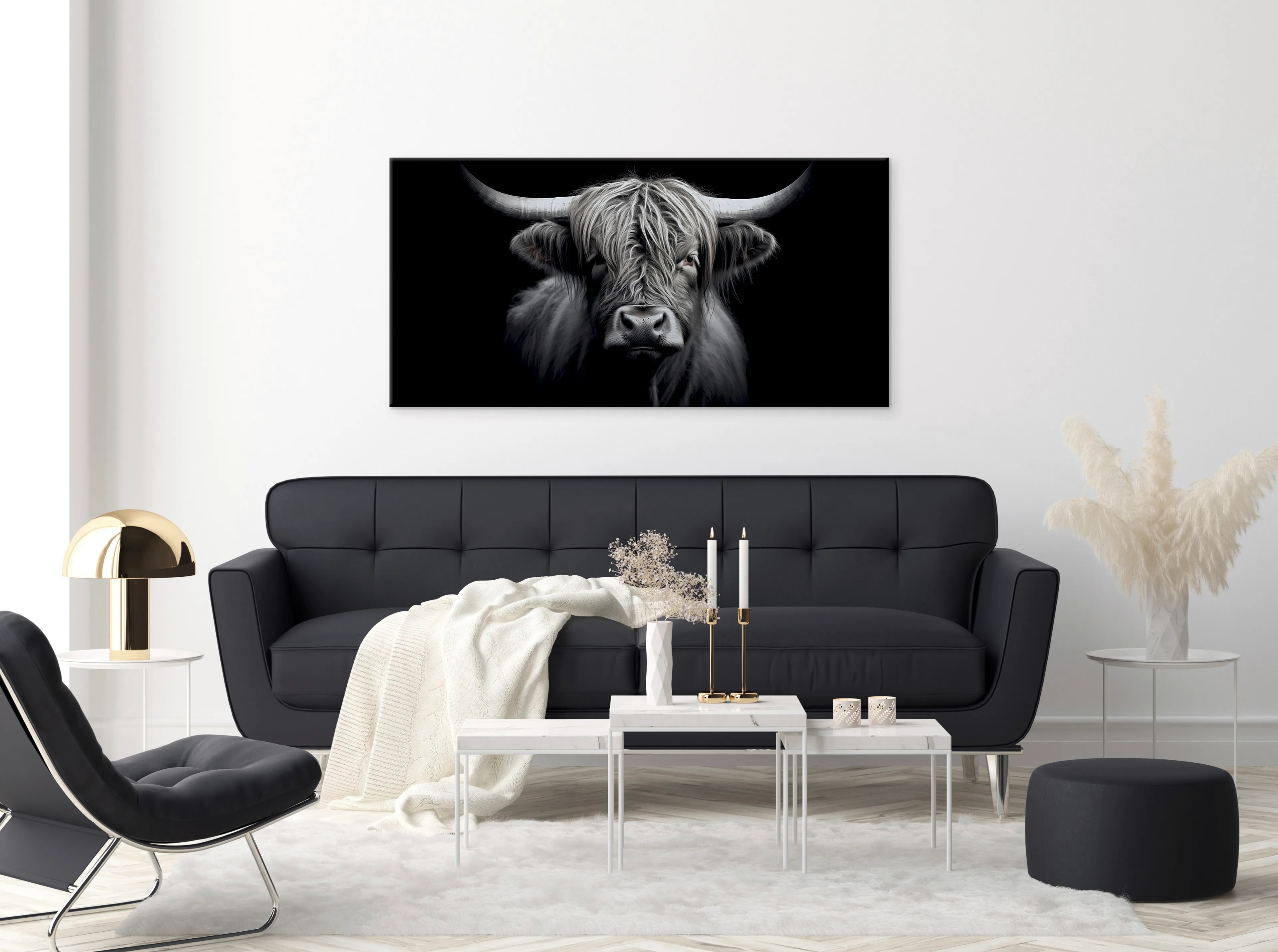 Wandbild 50 x 100 cm Highland Cattle II

