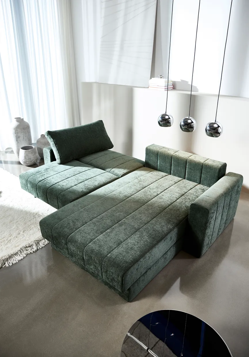 Schlafsofa Lounger + Armlehnen detail