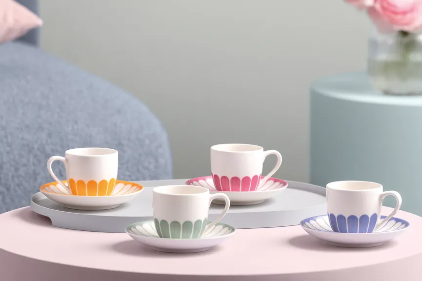 Espressoobertasse "Fleur" milieu
