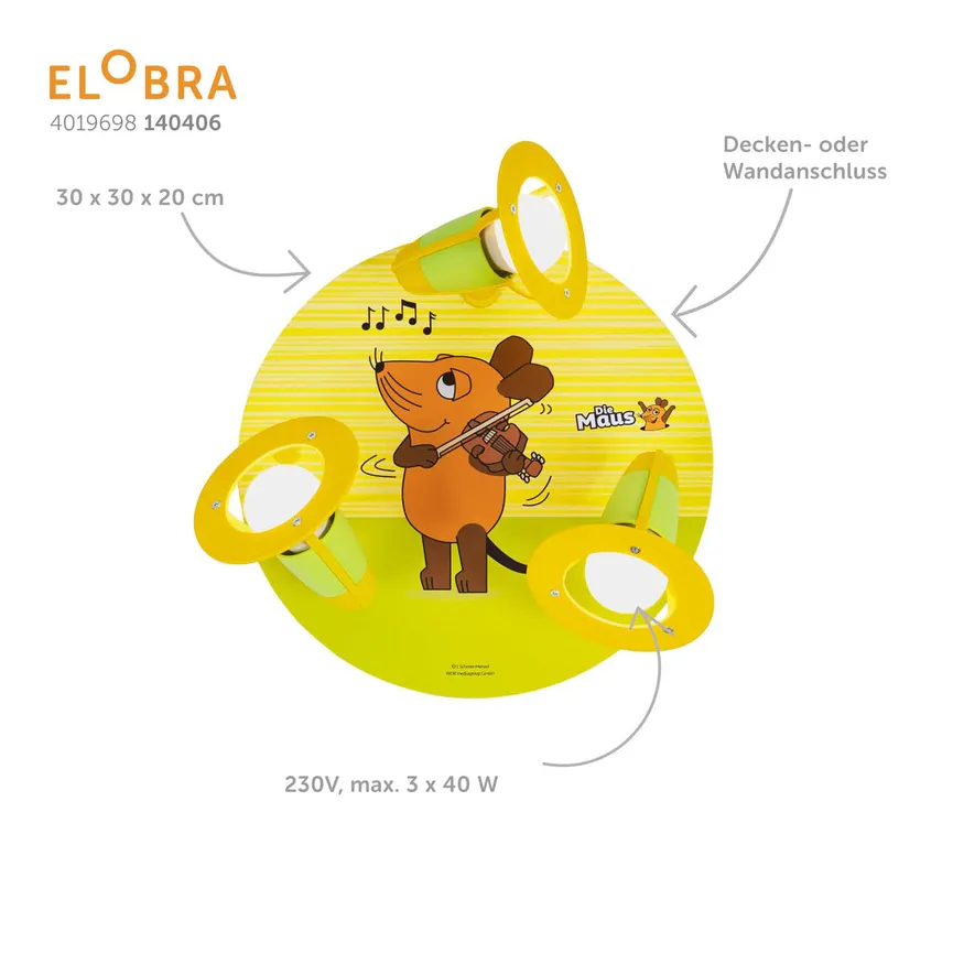 Deckenleuchte "Die Maus" detail