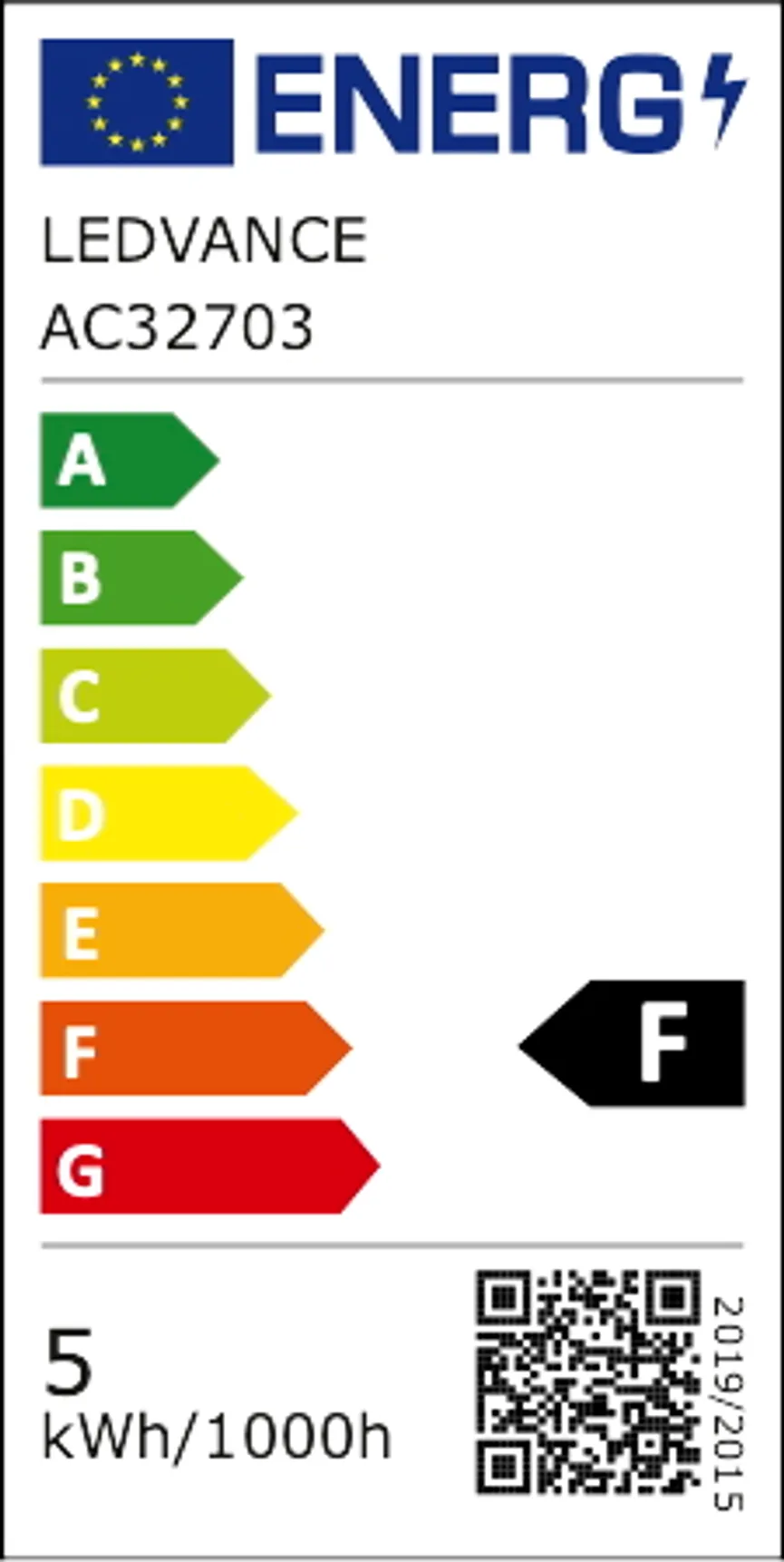 GU10/4,3 Watt LED 3er Pack energielabel