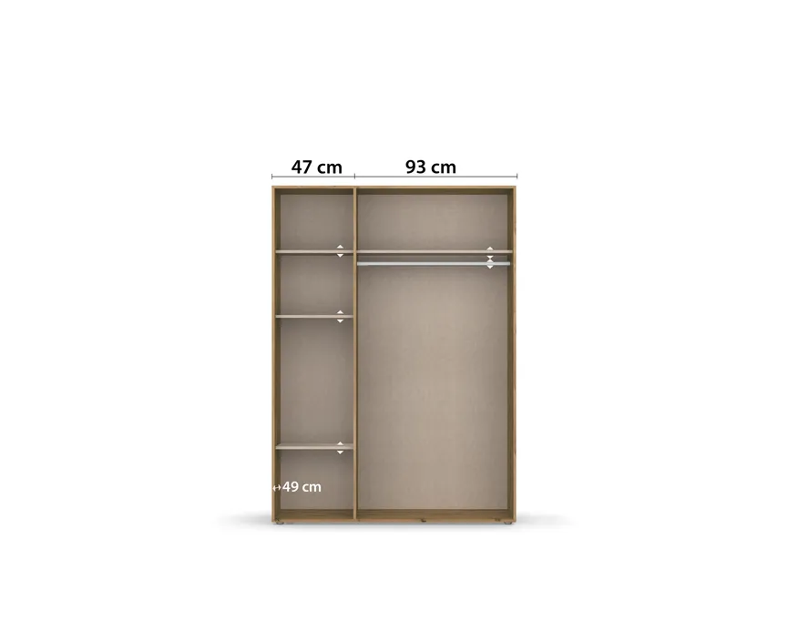 Drehtürenschrank 3-trg. detail