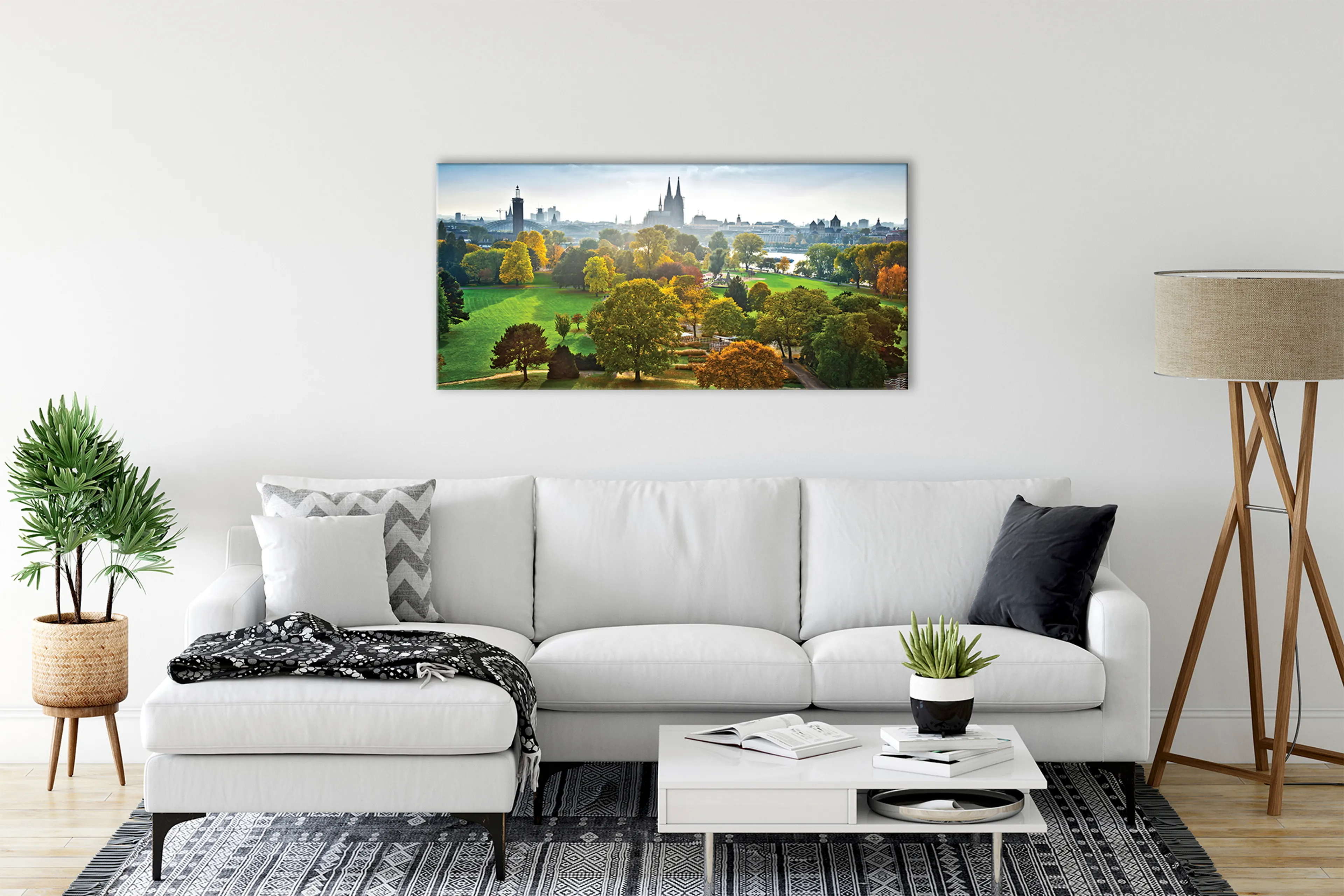 Wandbild 55 x 115 cm Köln Panorama IX