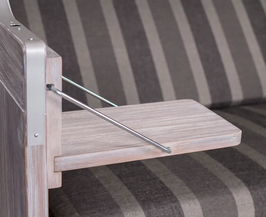 ** Strandkorb Weiß Kubu detail