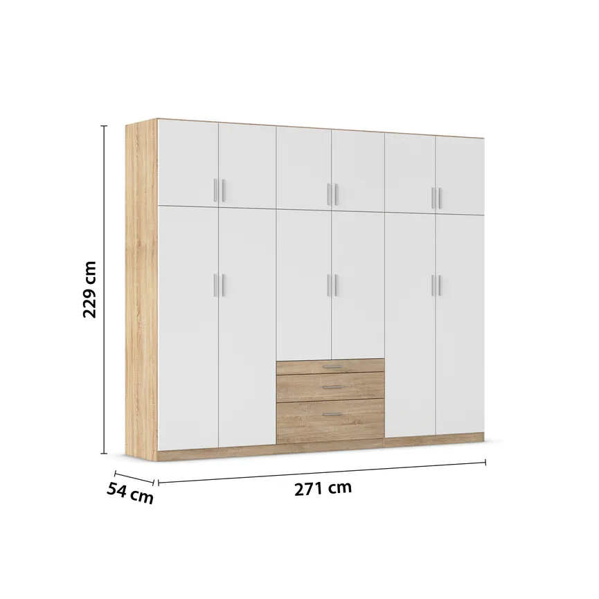 Drehtürenschrank 12-trg. detail