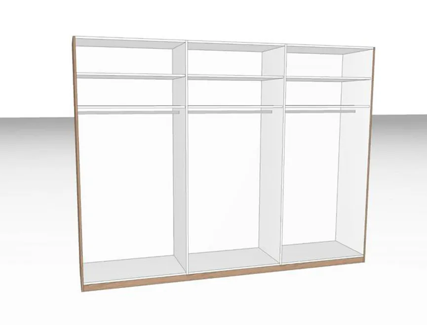 Drehtürenschrank 6-trg. detail