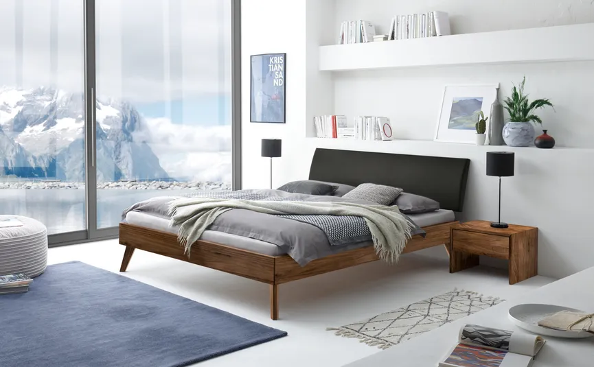 Massivholzbett 100x200 cm milieu