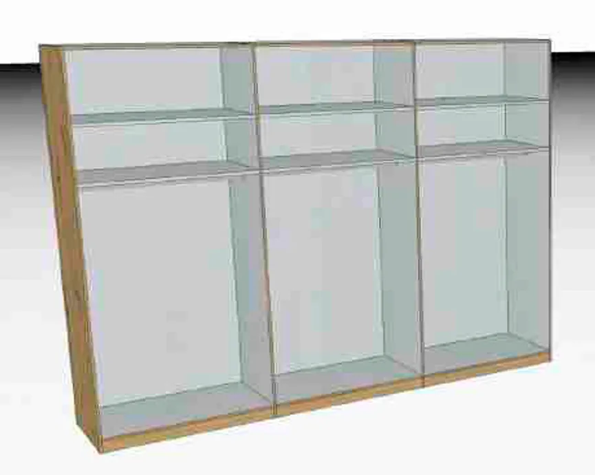 Drehtürenschrank 6-trg. detail