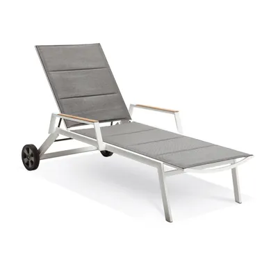 Gartenliege, m.Teaklehne