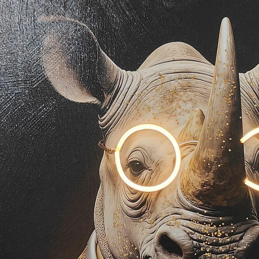 LED-Bild "George (Nashorn)" detail