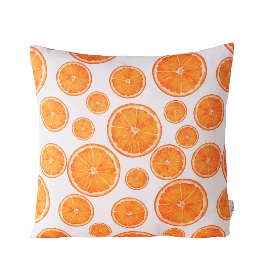 Kissen "Orangy" orange-weiß hauptaufnahme