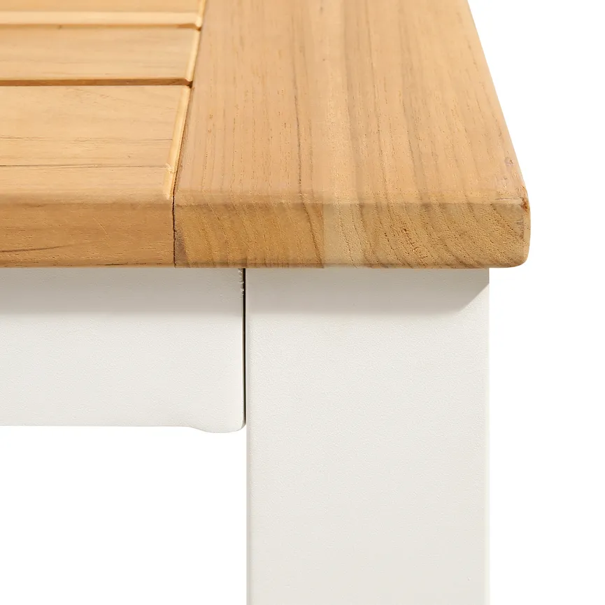 Tisch Teak weiss detail