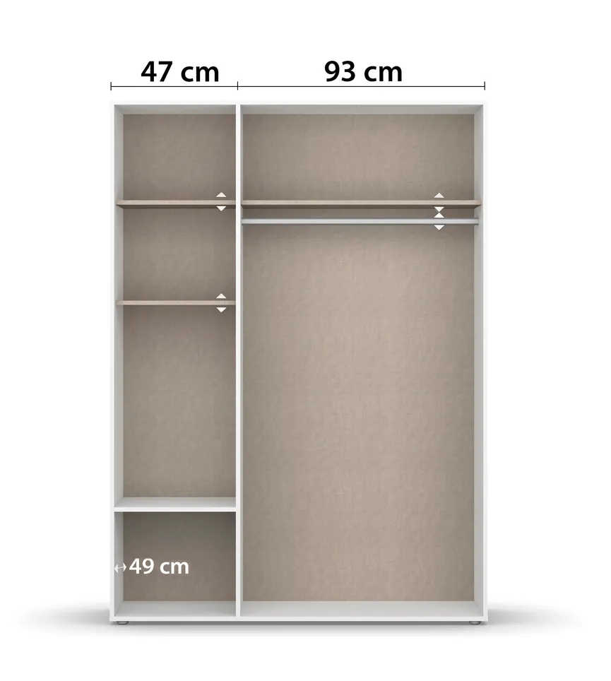 Drehtürenschrank 3-trg. detail