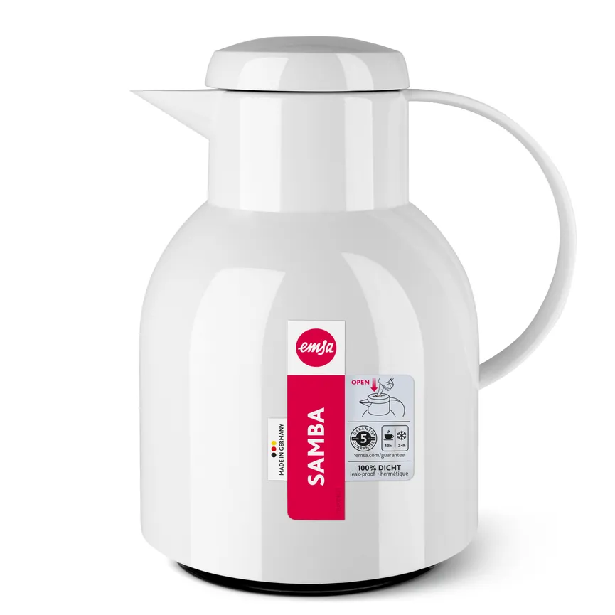 Isolierkanne Samba 1 l weiß detail