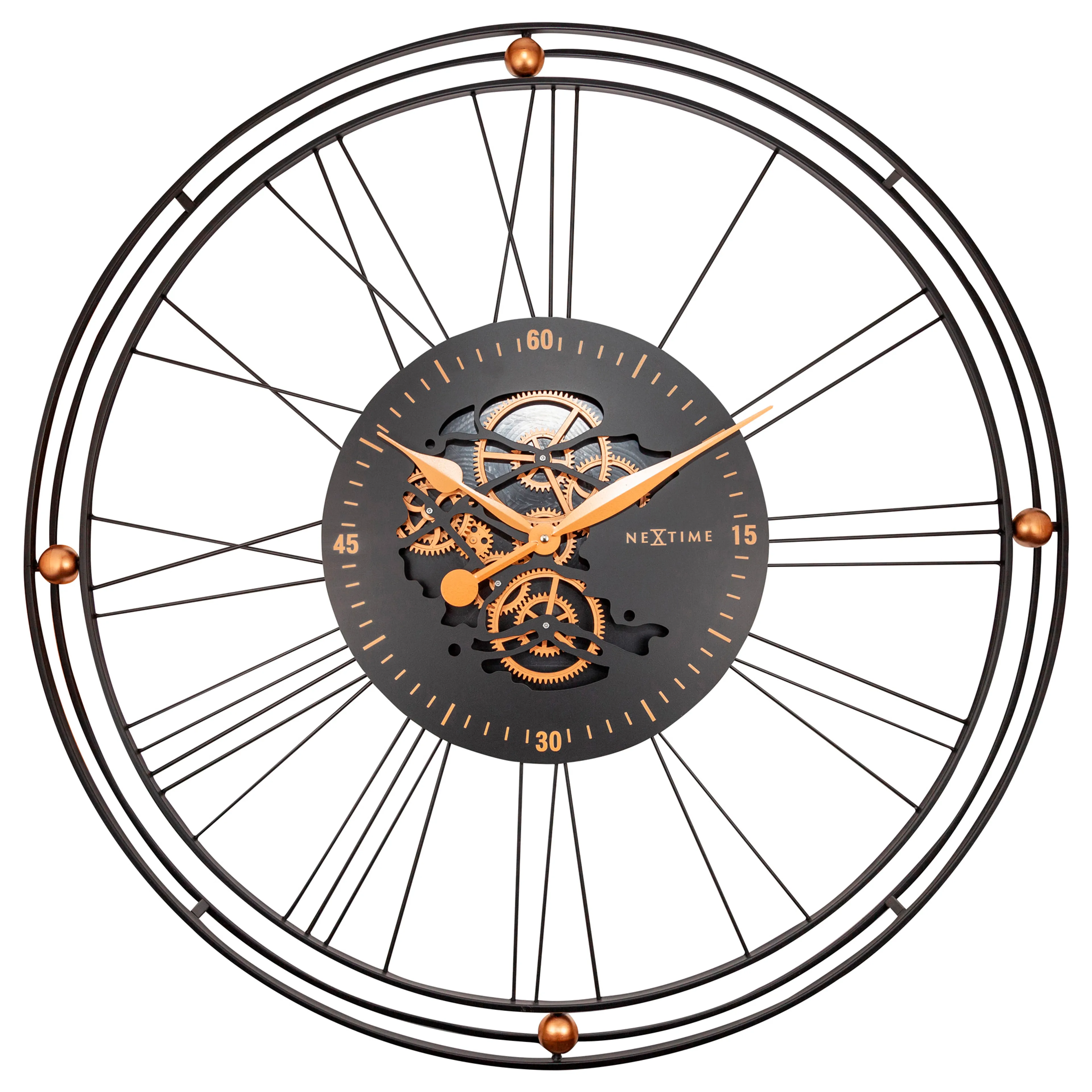 Quarzwanduhr Wire Gear Clock Ø 90,5 cm