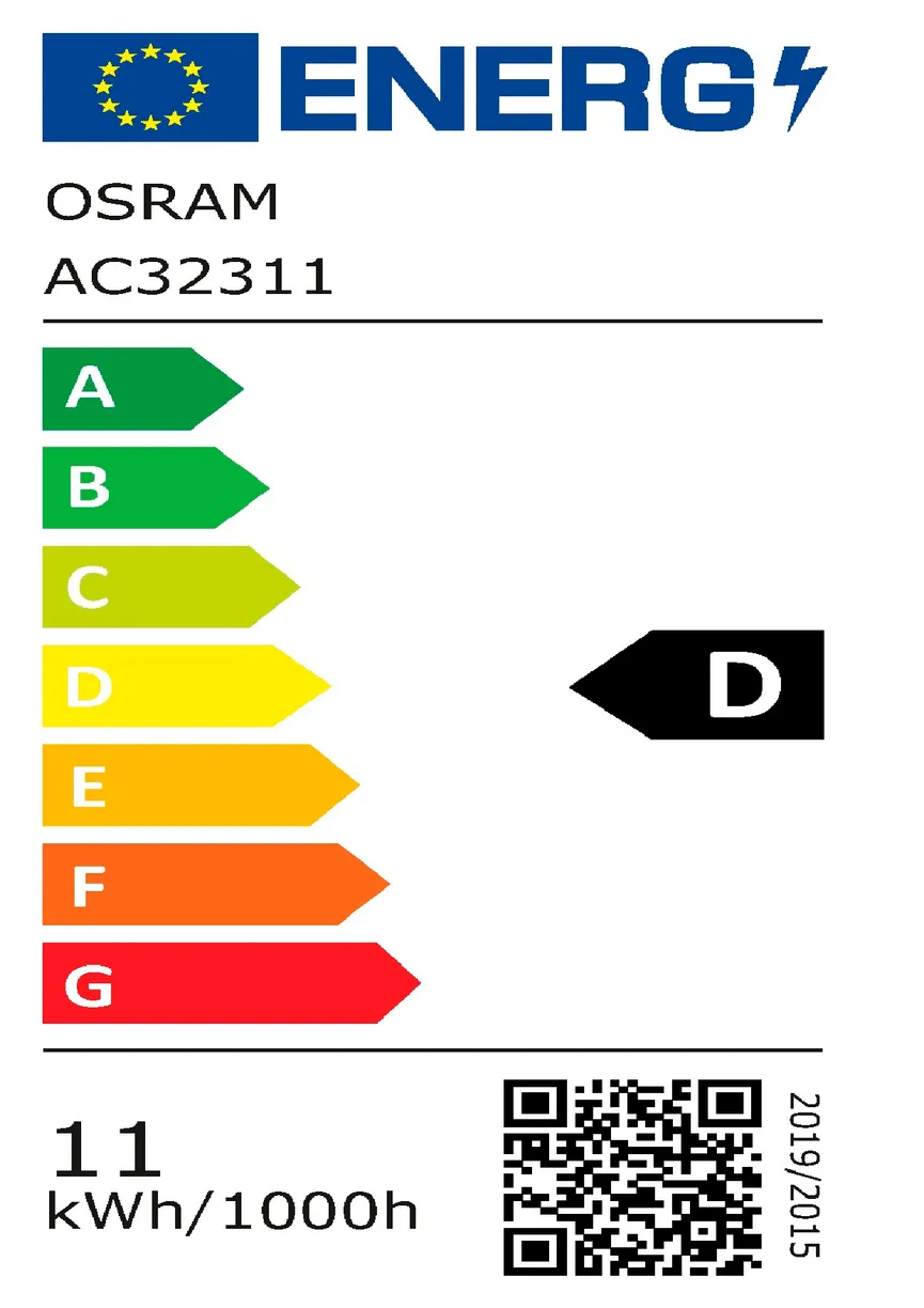 E27/11 Watt LED Birne dimmbar energielabel