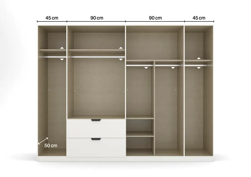 Drehtürenschrank 6-trg. detail