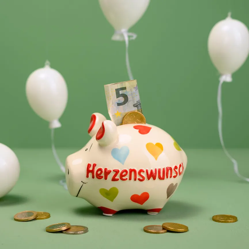 Sparschwein "Herzenswunsch" milieu