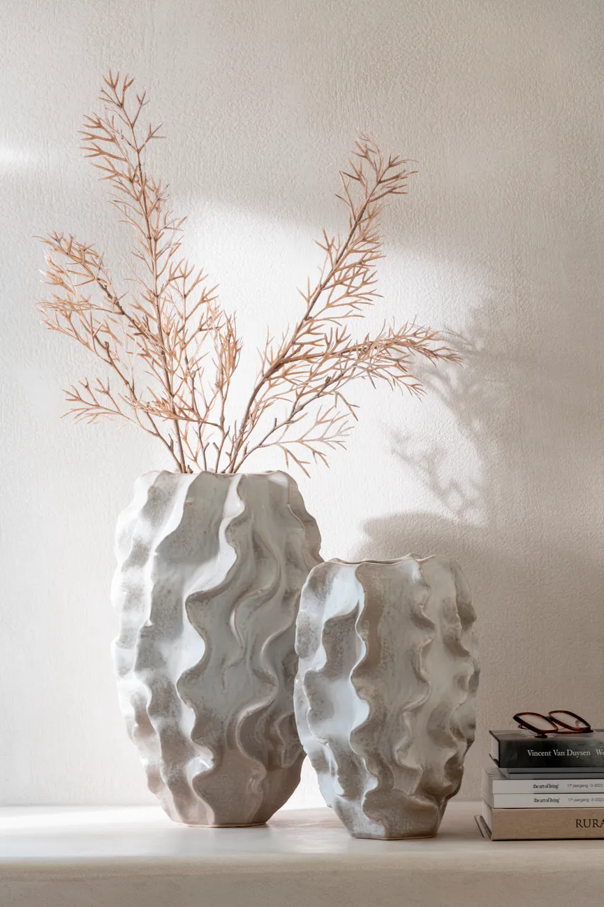 Vase "Abstrakt" beige milieu