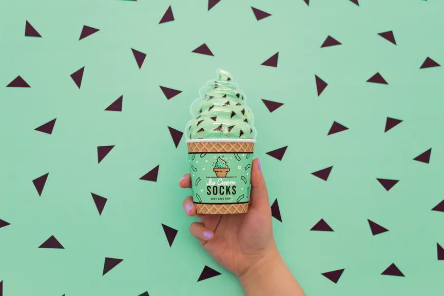 Socken "Eiscreme" mint detail