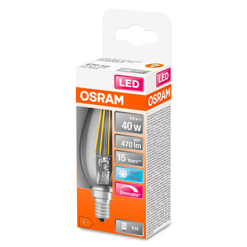 E14/4,8 Watt LED Kerze dimmbar detail