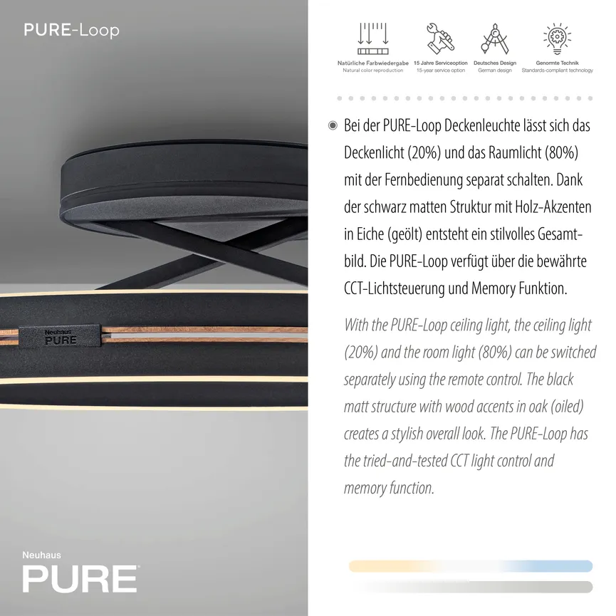 Deckenleuchte "PURE-Loop" detail