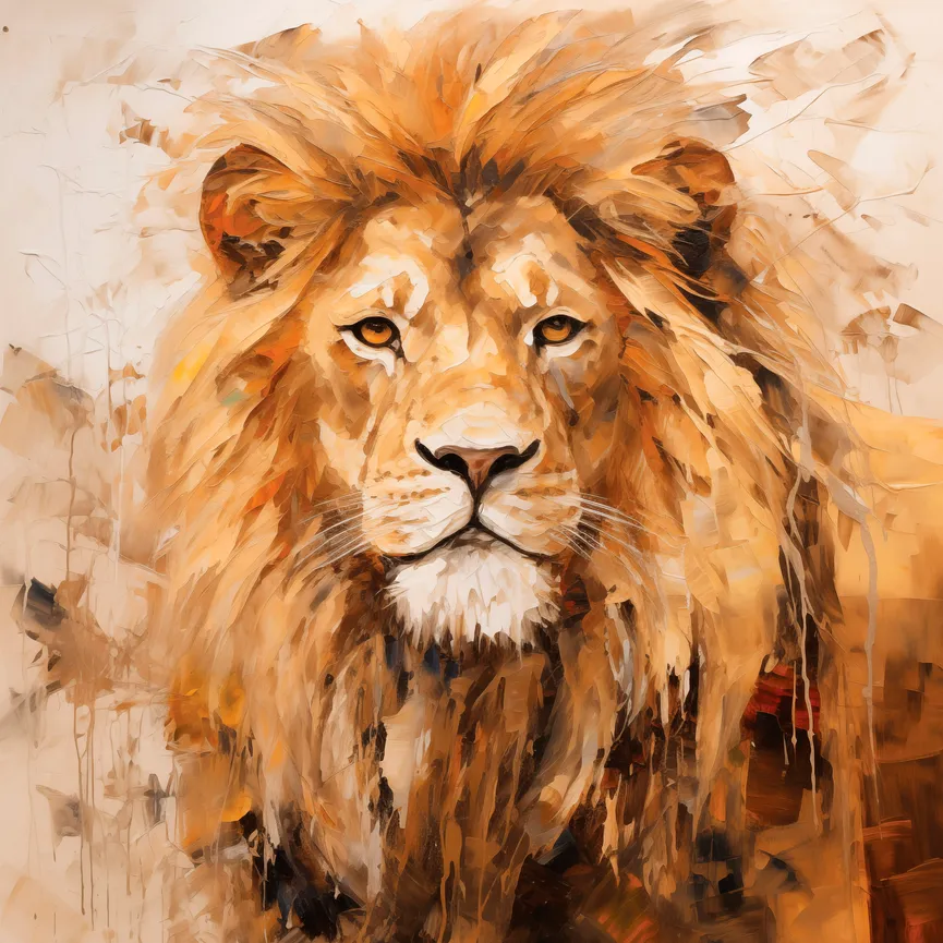 Wandbild "Lion IV" beige hauptaufnahme