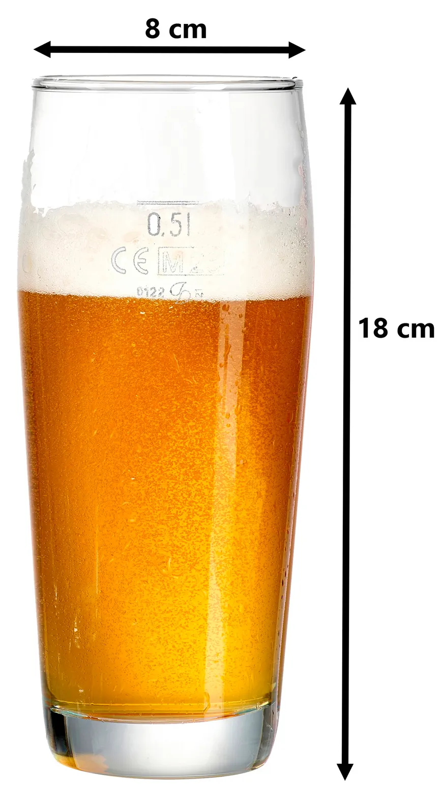 Bierglas "Willi" 650 ml klar detail