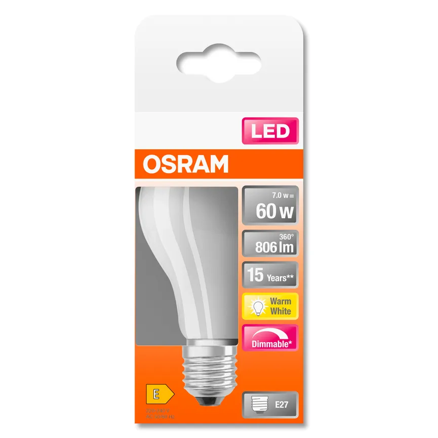 E27/7W LED Birne DIM detail