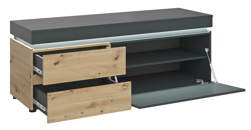 TV-Lowboard mit 1 Klappe detail