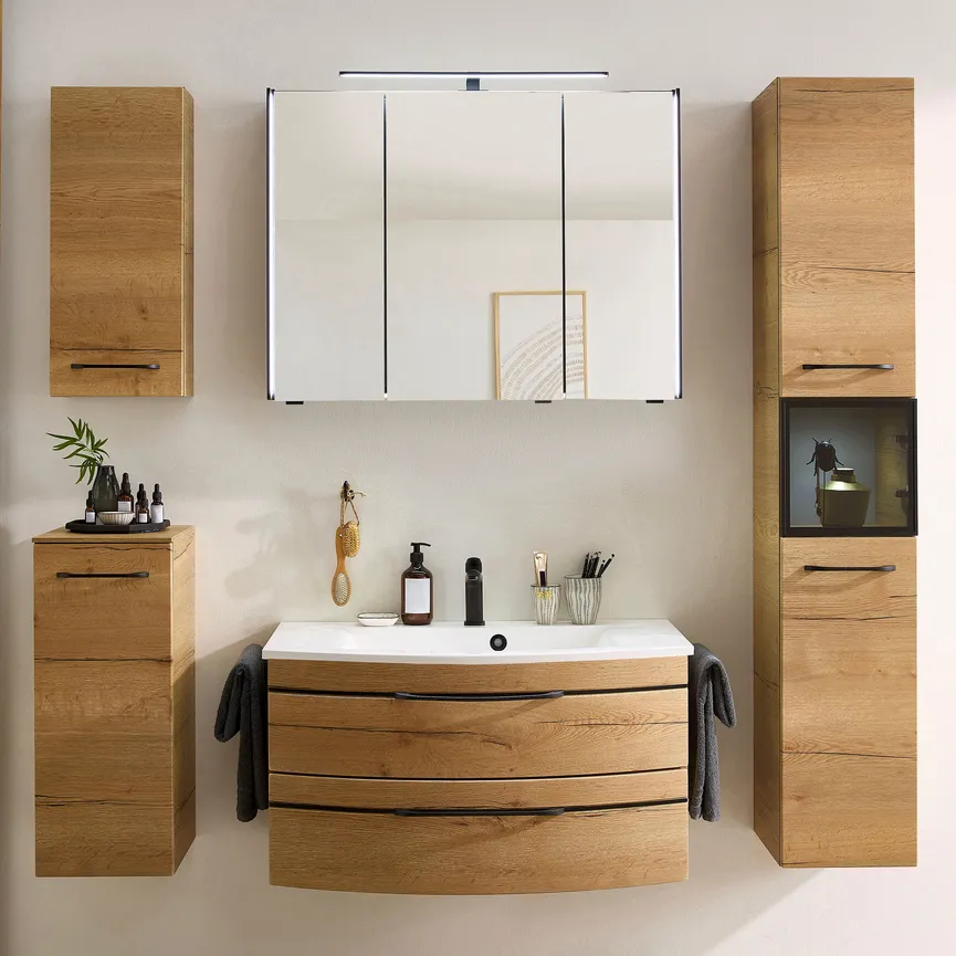 *Vitrinen-Hochschrank milieu