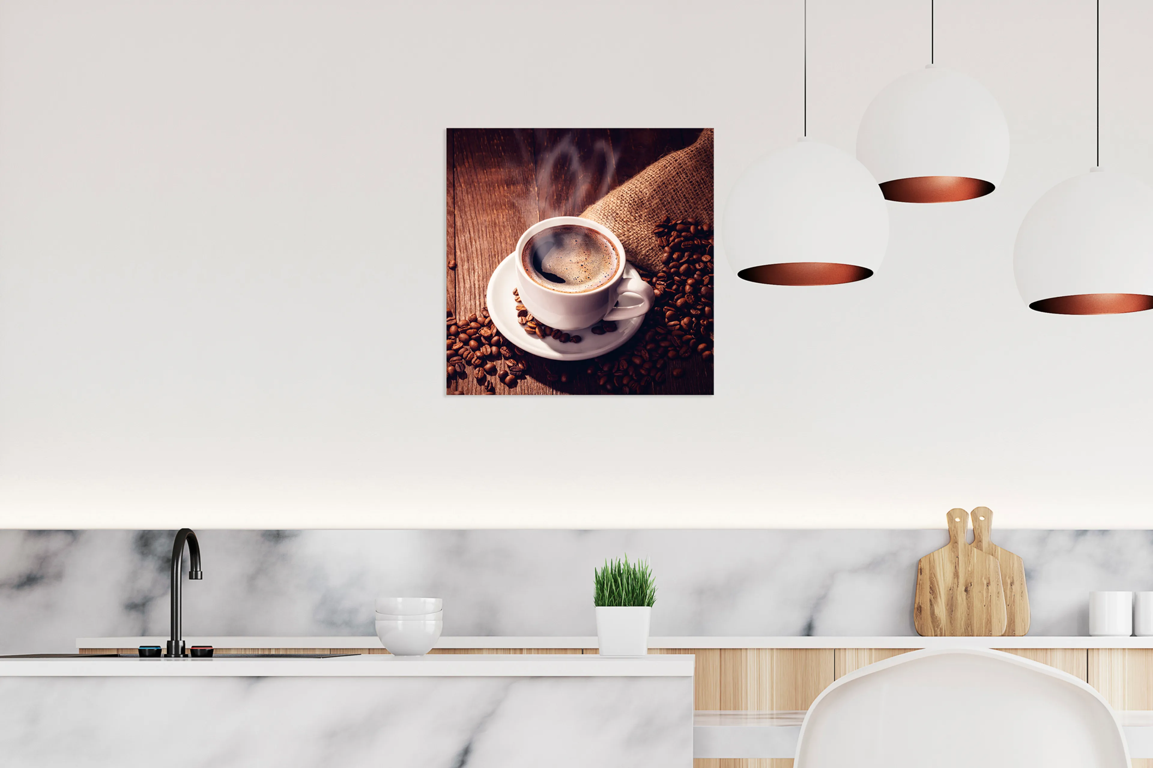 Wandbild 30 x 30 cm Espresso III 
