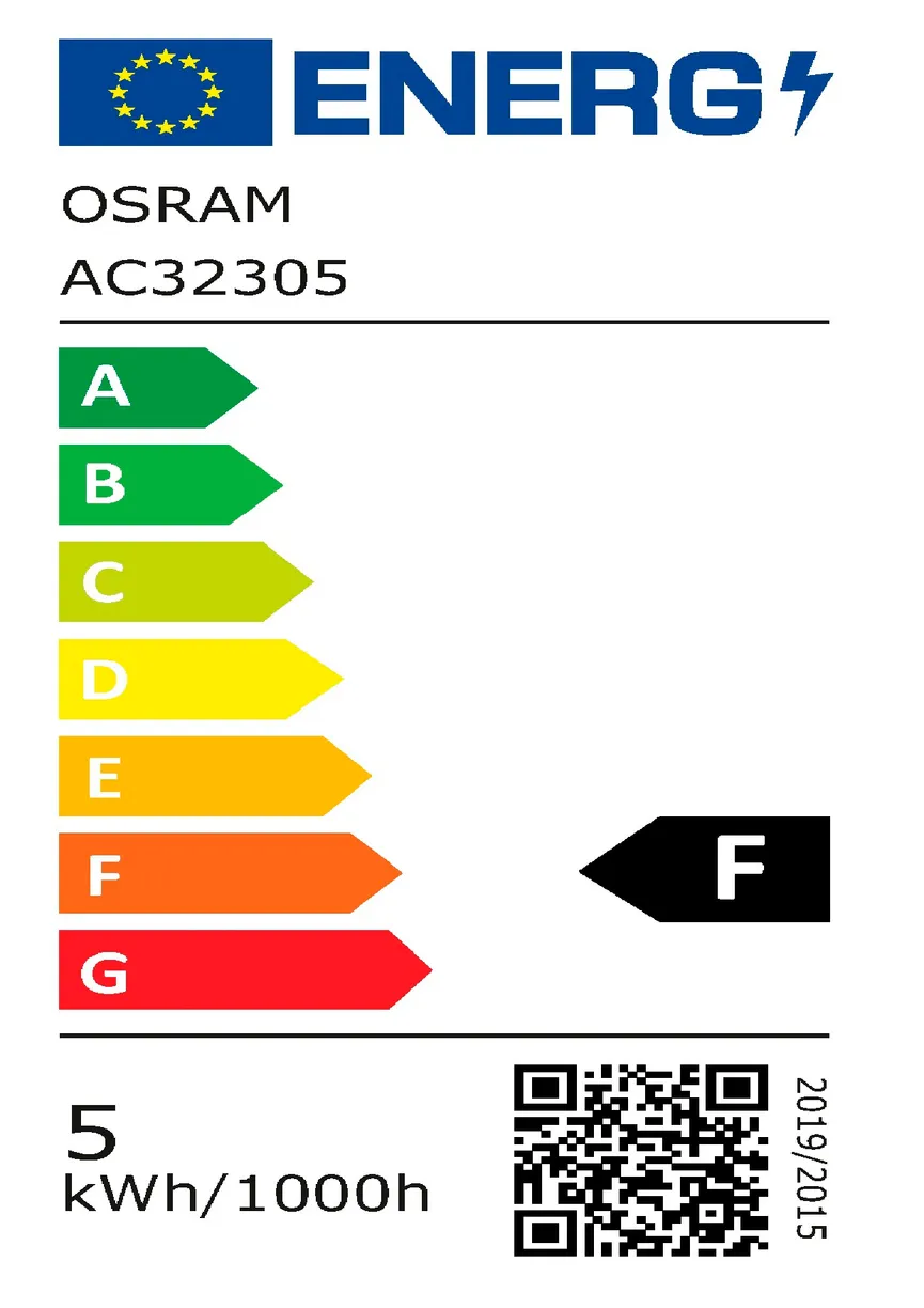 E14/4,8 Watt LED Tropfen dimmb energielabel