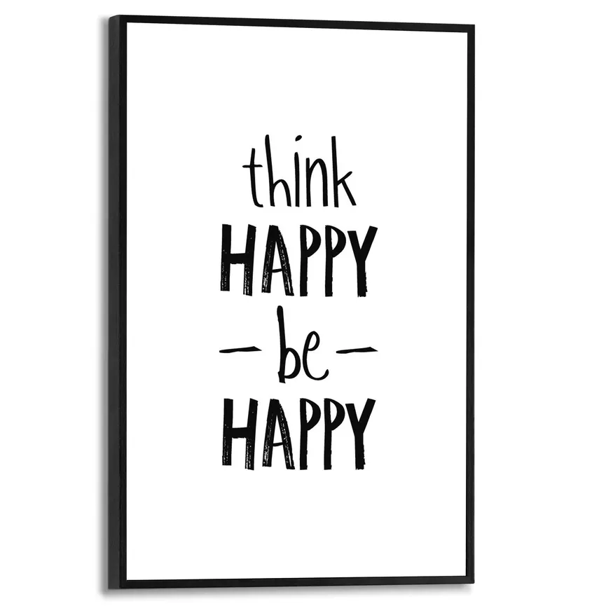 Bild gerahmt "Think Happy" hauptaufnahme