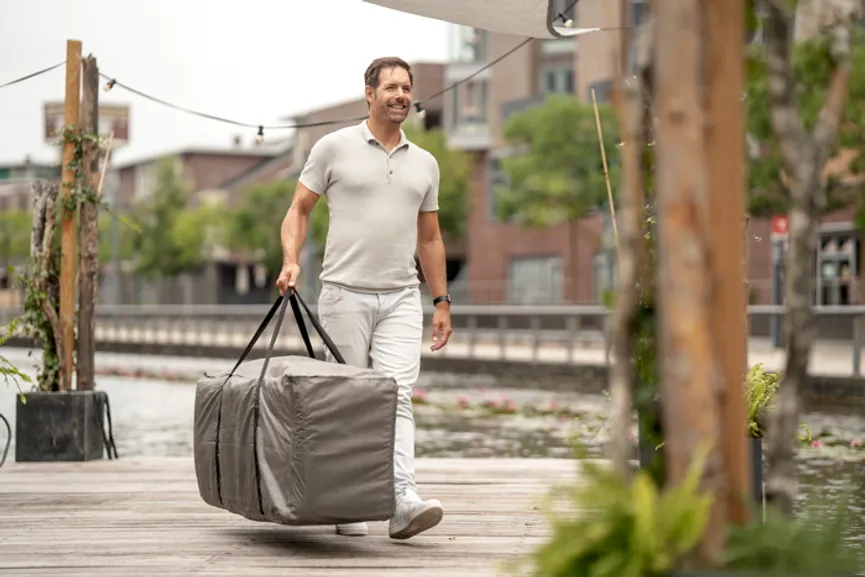 Tasche für Gartenkissen detail