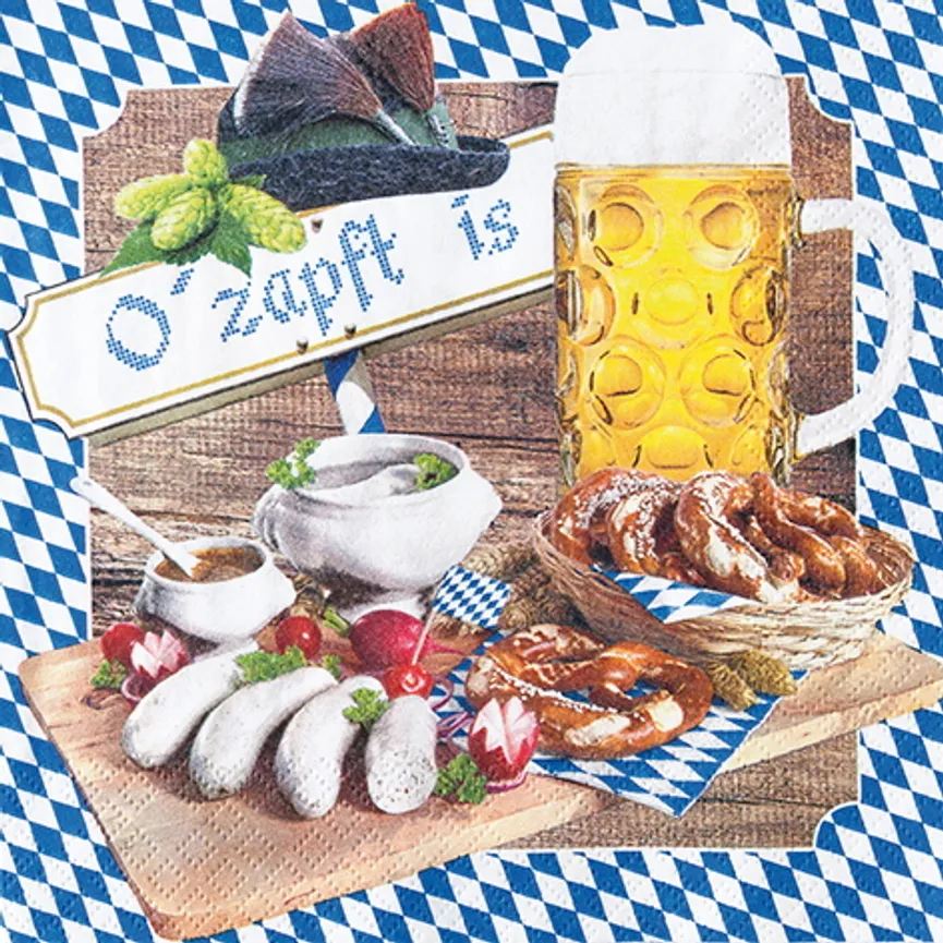 Serviette "O´zapft is" hauptaufnahme