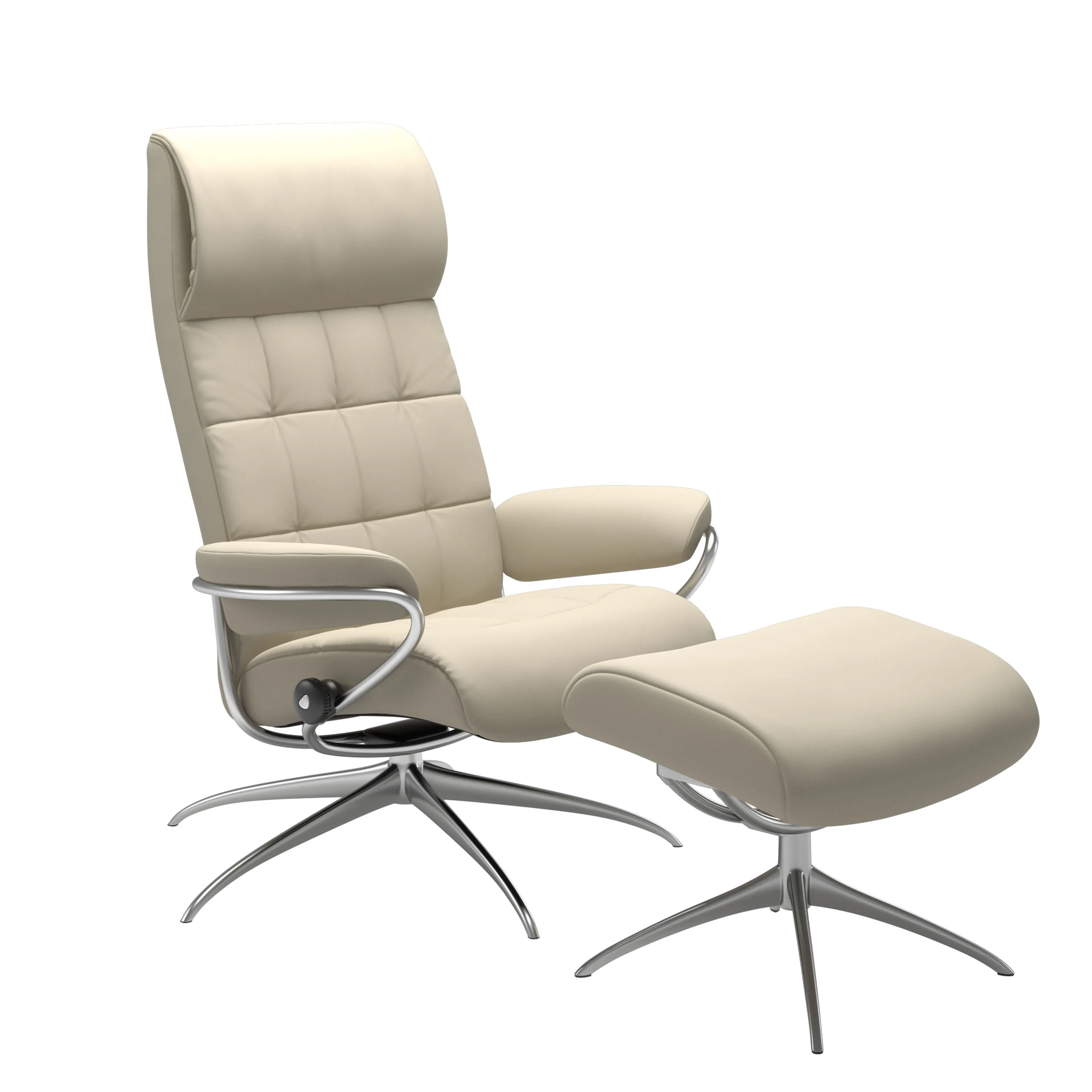 Sessel mit Hocker London Star High Back