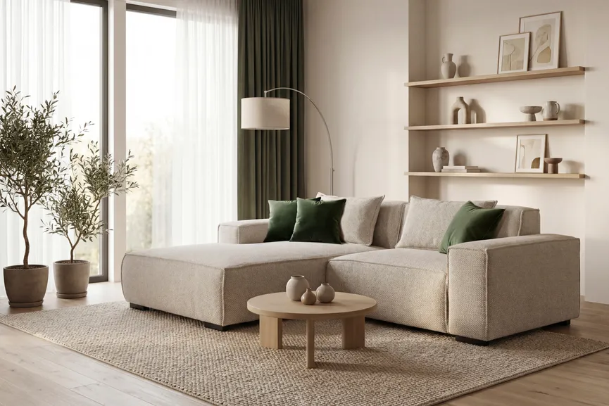 Polstergarnitur Longchair kl. milieu