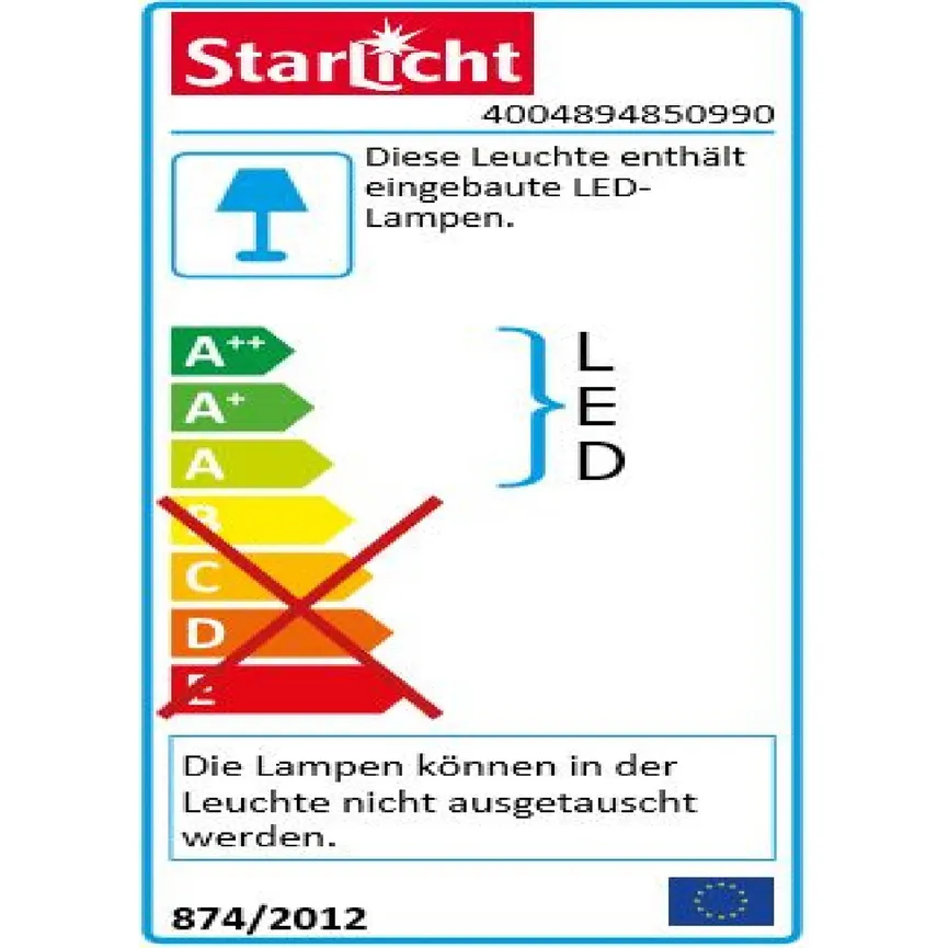 Deckenleuchte energielabel
