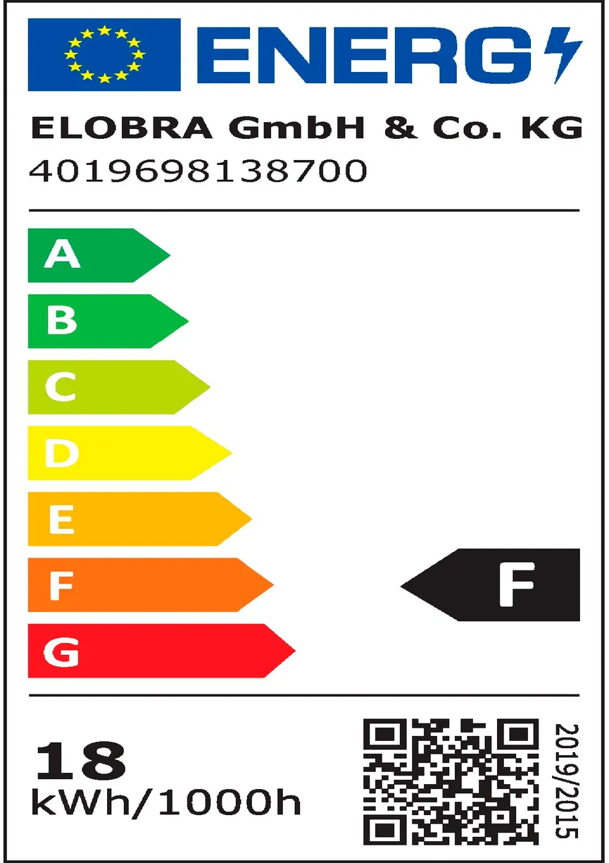 Pendelleuchte "Colombia XL" energielabel