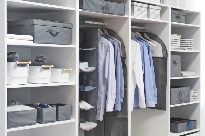 Aufbewahrungsbox grau detail